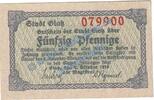 Notgeld De 50 Pf. Glatz , Notgeld 50 Pfennig Schein in kfr. Tieste 2255.20.02 , Schlesien von 1918 -