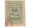 Notgeld De 10 Pf. Gronau , Notgeld 10 Pfennig Schein in gbr. Tieste 2490.05.02 Niedersachsen 1917 -