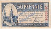 Notgeld De 50 Pf. Freiburg , Notgeld 50 Pfennig Schein in kfr. Tieste 1965.05.16 , Schlesien 1920 -