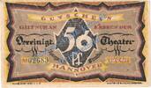 Serienscheine DE 50 Pf. Hannover , Notgeld 50 Pfennig -Theater Hagen und Sanders- in kfr. M-G 576.1 NDS -