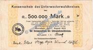 Großnotgeld Inflation De 500.000 Mk. Montabaur , Banknote 500.000 Mark Schein in gbr. Keller 5308.c Hessen von 1923 -