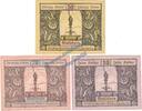 Notgeld AT 3 Scheine kpl. Ried i.T. , Notgeld Set mit 3 Scheinen in kfr. K-K 834.II.a-c , OOE von 1920 -