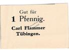 Notgeld De 1 Pf. Tübingen , Notgeld 1 Pfennig Schein in kfr. Tieste 7480.10.01 , Württemberg o.D. -