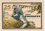 Notgeld DE 25 Pf. Trebnitz , Notgeld 25 Pfennig Schein in kfr. Tieste 7400.10.05 , Schlesien 1920 -