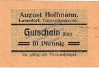 Notgeld De 10 Pf. Lamsdorf , Notgeld 10 Pfennig Schein in kfr. Tieste 3820.05.01 , Oberschlesien -