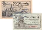 Notgeld DE 2 Scheine kpl. Emden , Notgeld Set mit 2 Scheinen in kfr. Tieste 1695.15.10-15 , NDS 1918/1920 -