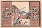 Serienscheine DE 10 Pf. Nr.1 -rot- Glatz , Notgeld 10 Pfennig Schein Nr.1 -rot- in kfr. M-G 431.2 , SLN o.D. -