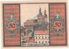 Serienscheine DE 50 Pf. Nr.4 -rot- Glatz , Notgeld 50 Pfennig Schein Nr.4 -rot- in kfr. M-G 431.2 , SLN o.D. -