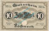 Großnotgeld 1918 10 Mk. Pößneck , 10 Mark Notgeld Schein in gbr. Geiger 420.02.e , Thüringen o.D. -