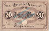 Großnotgeld 1918 20 Mk. Pößneck , 20 Mark Notgeld Schein in gbr. Geiger 420.03.e , Thüringen o.D. -