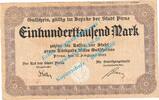 Inflation DE 100.000 Mk. Pirna , Notgeld 100.000 Mark Schein in gbr. Keller 4316.a , Sachsen von 1923 -