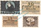 Notgeld AT 4 Scheine kpl. Ulrichsberg , Notgeld Set mit 4 Scheinen in kfr. K-K 1091.I... OOE von 1920 -