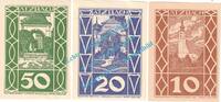 Notgeld AT 3 Scheine kpl. Atzbach , Notgeld Set mit 3 Scheinen in kfr. K-K 62... Oberösterreich o.D. -
