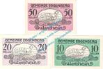 Notgeld AT 3 Scheine kpl. Eggenberg , Notgeld Set mit 3 Scheinen in kfr. K-K 161 , Oberösterreich o.D. -