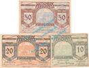 Notgeld AT 3 Scheine kpl. Ferschnitz , Notgeld Set mit 3 Scheinen in kfr. K-K 198... Niederösterreich 1920 -