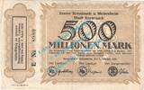 Inflation DE 500 Mio. Mk. Kreuznach , Notgeld 500 Millionen Mark Schein in gbr. Keller 2814.a , Rheinland -