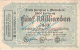 Inflation DE 5 Mia. Mk. Kreuznach , Notgeld 5 Milliarden Mark Schein in gbr. Keller 2814.c , Rheinland -