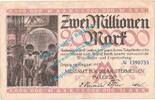 Inflation DE 2 Mio. Mk. Leipzig , Notgeld 2 Million Mark Schein in gbr. Keller 3083... Sachsen von 1923 -