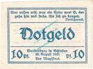 Notgeld DE 10 Pf. Nr.10 Waldenburg , Notgeld 10 Pfennig Schein Nr.10 in kfr. M-G 1371.19 Schlesien 1921 -