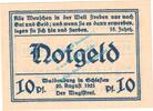 Notgeld DE 10 Pf. Nr.5 Waldenburg , Notgeld 10 Pfennig Nr.5 -gelblich- in kfr. M-G 1371.22 , Schlesien -