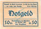 Serienscheine DE 10 Pf. Nr.6 Waldenburg , Notgeld 10 Pfennig Nr.6 -gelblich- in kfr. M-G 1371.22 , Schlesien -