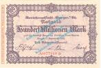 Inflation DE 100 Mio. Mk. Speyer , Notgeld 100 Millionen Mark Schein in kfr. Keller 4834.p , Pfalz 1923 -