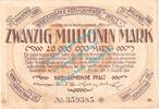 Inflation DE 20 Mio. Mk. Speyer , Notgeld 20 Millionen Mark Schein in gbr. Keller 4286.b , Pfalz von 1923 -