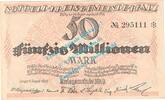 Inflation DE 50 Mio. Mk. Speyer , Notgeld 50 Millionen Mark Schein in L-gbr. Keller 4286.b , Pfalz 1923 -