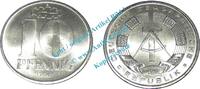 DDR 10 Pf. Kursmünze DDR , 10 Pfennig Stück bfr-Stgl. von 1986 A , J.1510 -0528- -