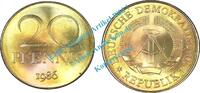 DDR 20 Pf. Kursmünze DDR , 20 Pfennig Stück bfr-Stgl. von 1986 A , J.1511 -0529- -