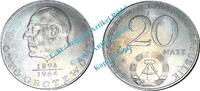 DDR 20 Mk. -Grotewohl- Gedenkmünze DDR , 20 Mark -Geb. Grotewohl- bfr-Stgl. von 1973 A , J.1548 -0538- -