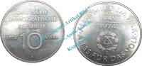 DDR 10 Mk. -25 J. DDR- Gedenkmünze DDR , 10 Mark -25 Jahre DDR- bfr-vz. von 1974 A , J.1551 -0540- -