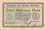Inflation DE 2 Mio. Mk. Genthin , Notgeld 2 Millionen Mark Schein in gbr. Keller 1722.a , SA 1923 -