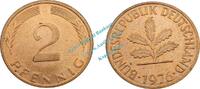 Kursmünze DE 2 Pf. Kursmünze BRD , 2 Pfennig Stück vz-stgl von 1976 G , J.381 -0550- -