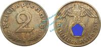 Drittes Reich 2 Pf. Kursmünze drittes Reich , 2 Pfennig Stück vz-stgl von 1938 J , J.362 -0551- -