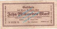 Inflation DE 10 Mia. Mk. Konstanz , Notgeld 10 Milliarden Mark Schein in gbr. Keller 2796.p , Baden 1923 -