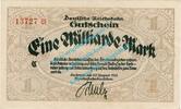 Inflation DE 1 Mia. Mk. Karlsruhe , Notgeld 1 Milliarde Mark Schein in kfr. Keller 2583.c , Baden 1923 -