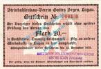 Großnotgeld 1918 20 Mk. Lugau , Notgeld 20 Mark Schein in kfr. Geiger 335.03.b , Sachsen 1918 -
