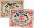 Notgeld DE 2 Scheine kpl. Glauchau , Notgeld Set mit 2 Scheinen in kfr. Tieste 2260.05.15-16 Sachsen 1920 -
