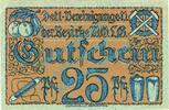 Notgeld DE 25 Pf. Grossalmerode , Notgeld 25 Pfennig Schein in kfr. Tieste 2500.05.10 , Hessen o.D -