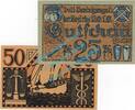 Kleingeld 1914-1922 DE 2 Scheine kpl. Grossalmerode , Notgeld Set mit 2 Scheinen in kfr. Tieste 2500.05.10-11 , Hessen -