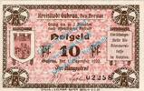 Notgeld DE 10 Pf. Guhrau , Notgeld 10 Pfennig Schein in kfr. Tieste 2660.10.26 Schlesien von 1920 -