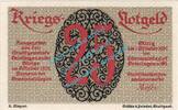 Notgeld DE 25 Pf. Geislingen , Notgeld 25 Pfennig Schein in kfr. Tieste 2140.05.01 , Württemberg -