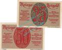 Kleingeld 1914-1922 2 Scheine kpl. Geislingen , Notgeld Set mit 2 Scheinen in kfr. Tieste 2140.05.01-02 , WÜR 1918 -