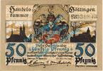 Notgeld DE 50 Pf. Göttingen , Notgeld 50 Pfennig Schein in kfr. Tieste 2320.10.16 , NDS von 1917 -