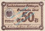 Notgeld DE 50 Pf. Göttingen , Notgeld 50 Pfennig Schein in kfr. Tieste 2320.10.06 , NDS von 1917 -