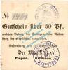 Notgeld 1914/15 50 Pf. Rastenburg , Notgeld 50 Pfennig Schein in kfr.E Diessner 310.1.g , OPR von 1914 -