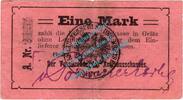 Notgeld 1914/15 1 Mk. Grätz , Notgeld 1 Mark Schein in gbr. Diessner 130.1.a , Posen von 1914 -