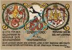 Notgeld DE 50 Pf. Tettnang , Notgeld 50 Pfennig Schein in kfr. Tieste 7310.05.01 Württemberg 1918 -