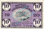 Notgeld DE 10 Pf. Unterweissbach , Notgeld 10 Pfennig Schein in kfr. Tieste 7550.05.02 , Thüringen -
